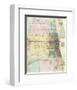 Map of Chicago and Environs, c.1869-Rufus Blanchard-Framed Art Print