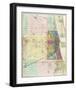 Map of Chicago and Environs, c.1869-Rufus Blanchard-Framed Art Print