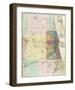 Map of Chicago and Environs, c.1869-Rufus Blanchard-Framed Art Print