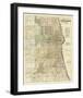 Map of Chicago, c.1857-Rufus Blanchard-Framed Art Print