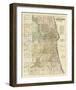 Map of Chicago, c.1857-Rufus Blanchard-Framed Art Print