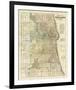 Map of Chicago, c.1857-Rufus Blanchard-Framed Art Print