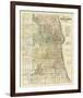 Map of Chicago, c.1857-Rufus Blanchard-Framed Art Print