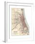 Map of Chicago (C. 1900), Maps-Encyclopaedia Britannica-Framed Giclee Print