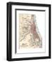 Map of Chicago (C. 1900), Maps-Encyclopaedia Britannica-Framed Premium Giclee Print