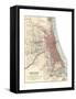 Map of Chicago (C. 1900), Maps-Encyclopaedia Britannica-Framed Stretched Canvas