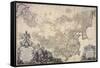 Map of China, 1734-Science Source-Framed Stretched Canvas