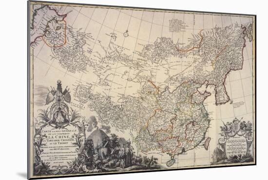 Map of China, 1734-Science Source-Mounted Giclee Print