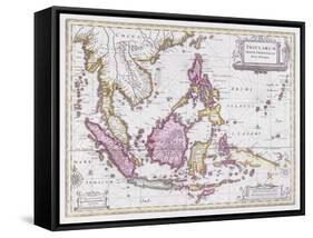 Map of China and Indonesia, C.1710-Schenk and Valk-Framed Stretched Canvas