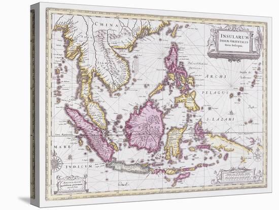 Map of China and Indonesia, C.1710-Schenk and Valk-Stretched Canvas