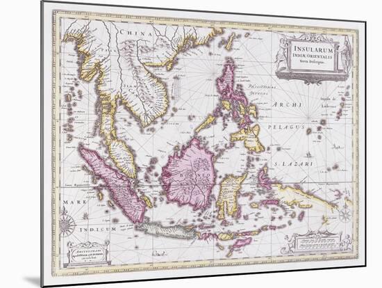 Map of China and Indonesia, C.1710-Schenk and Valk-Mounted Giclee Print