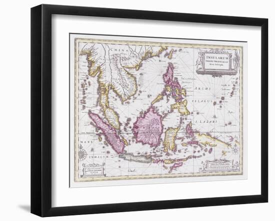 Map of China and Indonesia, C.1710-Schenk and Valk-Framed Giclee Print