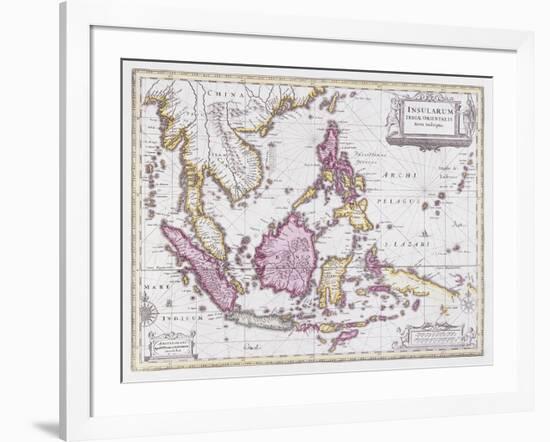 Map of China and Indonesia, C.1710-Schenk and Valk-Framed Giclee Print