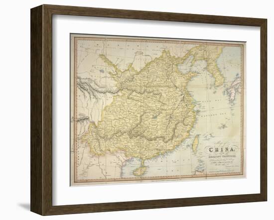 Map of China and the Adjacent Countries, W.H. Allen & Co, 1842-null-Framed Giclee Print