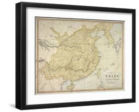 Map of China and the Adjacent Countries, W.H. Allen & Co, 1842-null-Framed Giclee Print