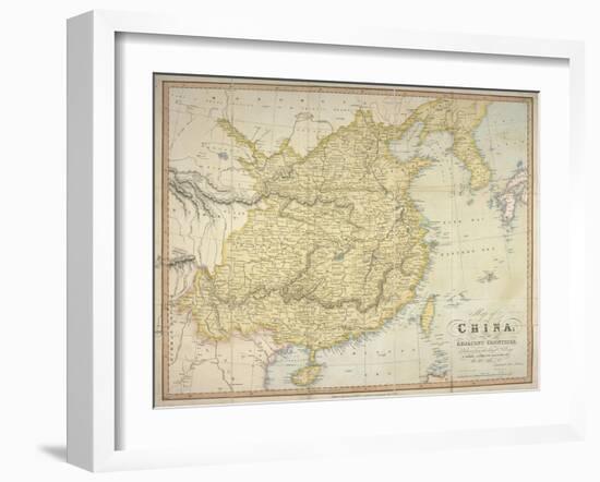 Map of China and the Adjacent Countries, W.H. Allen & Co, 1842-null-Framed Giclee Print