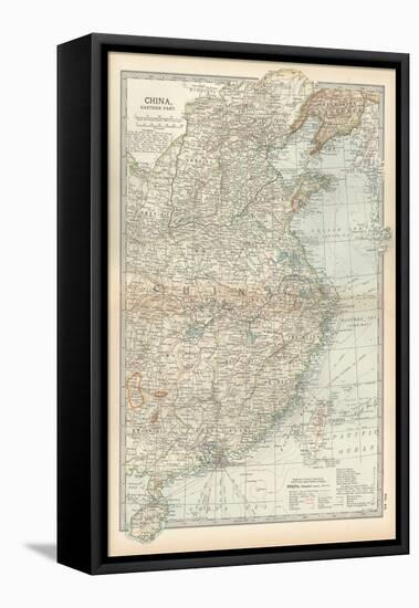 Map of China, Eastern Part-Encyclopaedia Britannica-Framed Stretched Canvas