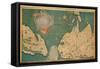 Map of China, India and America-Giustino Menescardi-Framed Stretched Canvas