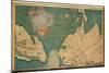 Map of China, India and America-Giustino Menescardi-Mounted Giclee Print