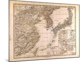 Map of China, Korea and Japan, 1872-null-Mounted Giclee Print