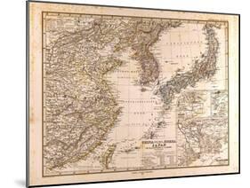 Map of China, Korea and Japan, 1872-null-Mounted Giclee Print