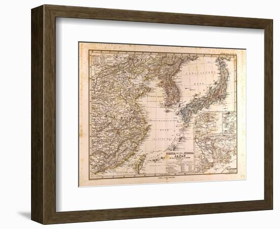 Map of China, Korea and Japan, 1872-null-Framed Giclee Print