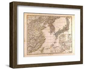 Map of China, Korea and Japan, 1872-null-Framed Giclee Print