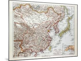 Map of China Mongolia and Japan 1899-null-Mounted Giclee Print