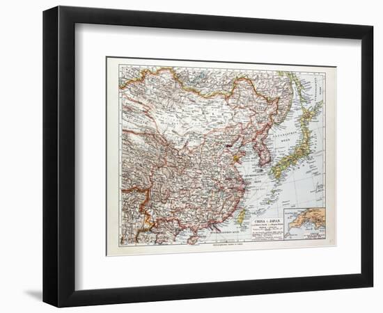 Map of China Mongolia and Japan 1899-null-Framed Giclee Print