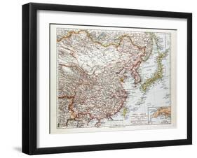 Map of China Mongolia and Japan 1899-null-Framed Giclee Print