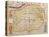 Map of China with Inset Portraits of Matteo Ricci and Two Chinese Costumed Figures, circa 1625-26-Samuel Purchas-Stretched Canvas
