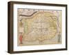 Map of China with Inset Portraits of Matteo Ricci and Two Chinese Costumed Figures, circa 1625-26-Samuel Purchas-Framed Giclee Print