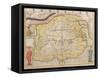 Map of China with Inset Portraits of Matteo Ricci and Two Chinese Costumed Figures, circa 1625-26-Samuel Purchas-Framed Stretched Canvas