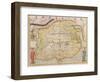 Map of China with Inset Portraits of Matteo Ricci and Two Chinese Costumed Figures, circa 1625-26-Samuel Purchas-Framed Giclee Print