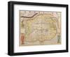 Map of China with Inset Portraits of Matteo Ricci and Two Chinese Costumed Figures, circa 1625-26-Samuel Purchas-Framed Giclee Print