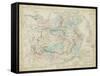 Map of China-W. Hughes-Framed Stretched Canvas