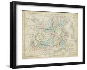 Map of China-W. Hughes-Framed Art Print