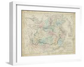 Map of China-W. Hughes-Framed Art Print