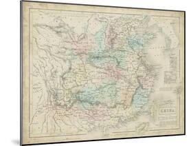Map of China-W. Hughes-Mounted Art Print