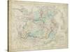 Map of China-W. Hughes-Stretched Canvas