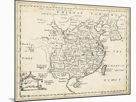 Map of China-T. Jeffreys-Mounted Art Print