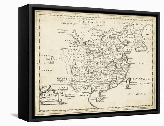 Map of China-T. Jeffreys-Framed Stretched Canvas