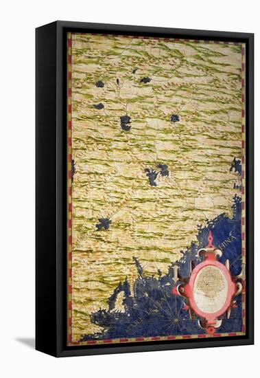 Map of China-Stefano Bonsignori-Framed Stretched Canvas