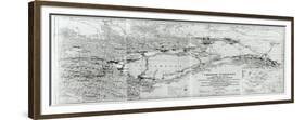 Map of Chinese Turkestan, from 'On Ancient Central-Asian Tracks' by Stein, Published 1933-Sir Aurel Stein-Framed Giclee Print