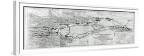 Map of Chinese Turkestan, from 'On Ancient Central-Asian Tracks' by Stein, Published 1933-Sir Aurel Stein-Framed Giclee Print