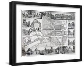 Map of Chiswick in the London Borough of Hounslow, 1736-John Rocque-Framed Giclee Print