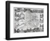 Map of Chiswick in the London Borough of Hounslow, 1736-John Rocque-Framed Giclee Print