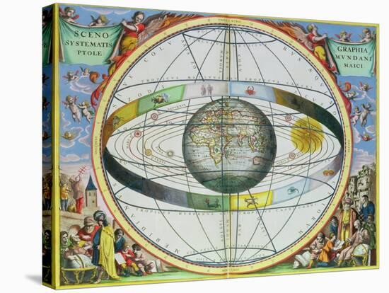Map of Christian Constellations, from "The Celestial Atlas, or the Harmony of the Universe"-Andreas Cellarius-Stretched Canvas