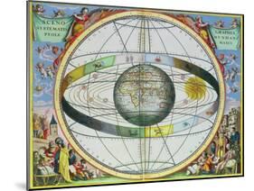 Map of Christian Constellations, from "The Celestial Atlas, or the Harmony of the Universe"-Andreas Cellarius-Mounted Giclee Print