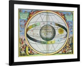 Map of Christian Constellations, from "The Celestial Atlas, or the Harmony of the Universe"-Andreas Cellarius-Framed Giclee Print